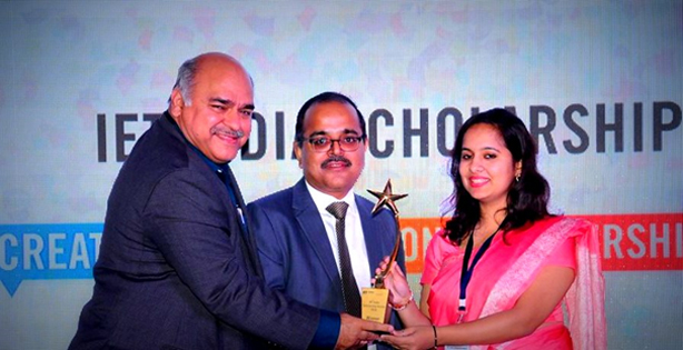 Ms. Roshni Chhabra Chemical Engineering student of BITS Pilani was declared Winner of IET India Scholarship Award