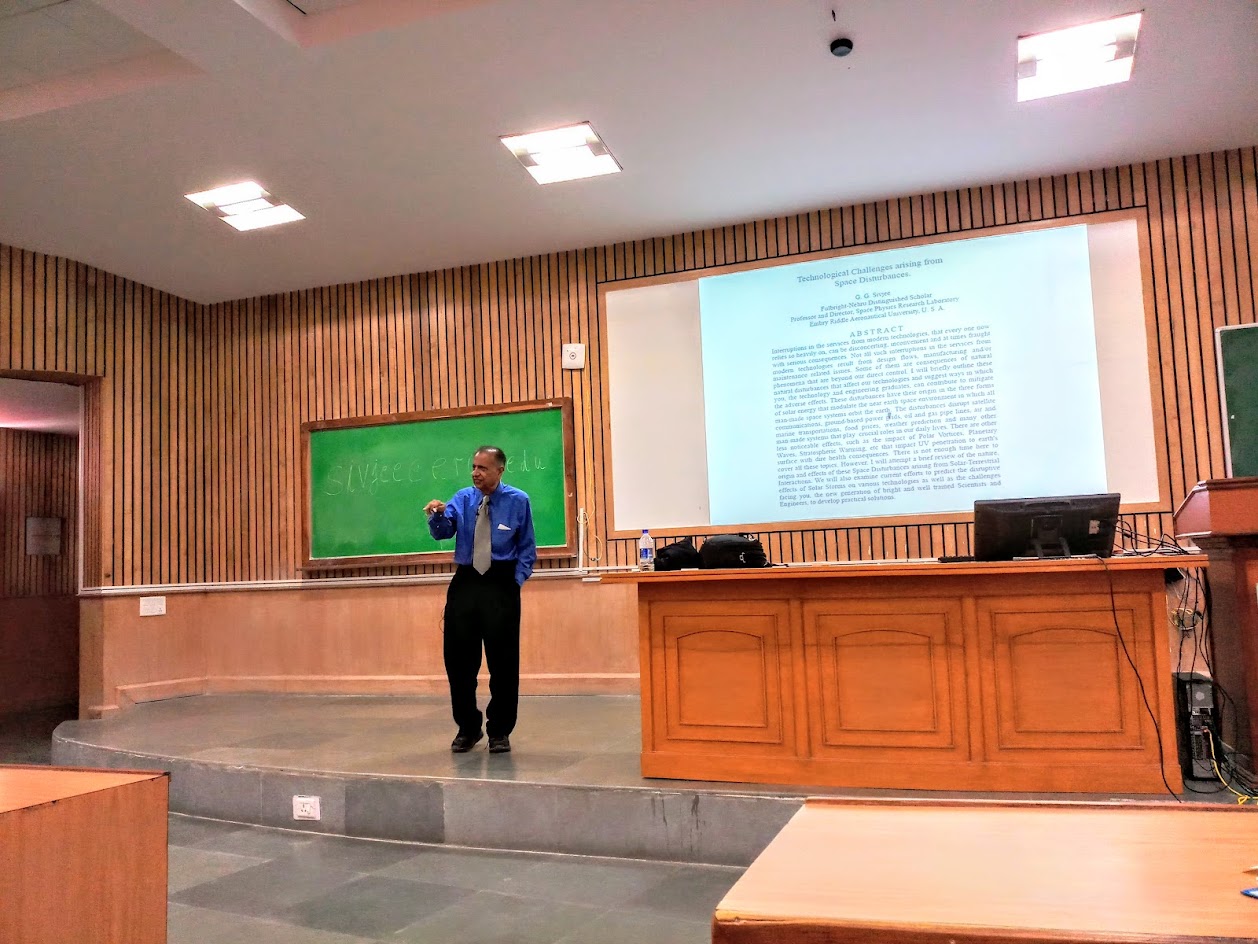 Talk by Prof. G G Shivjee, Embry-Riddle Aeronautical University: 22 Nov 2017