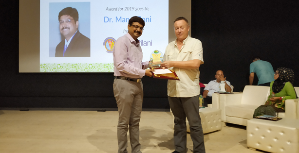 Dr. Manoj Soni received Dr. Shirin Gadhia Sustainability Award 2019