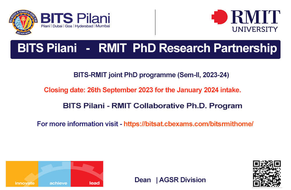 BITS Pilani - RMIT Phd Research Patnership