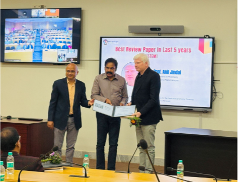 On the occasion of National Science Day 2026 at BITS Pilani, I was honored with the Best Review Paper Award for the review article titled “Long-acting Parenteral Drug Delivery Systems for the Treatment of Chronic Diseases,” published in Advanced Drug Delivery Reviews (ADDR).
