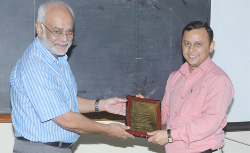 “Professor D. K. Banerjee Memorial Lecture Award” from IISc., Bangalore to Dr. Indresh Kumar