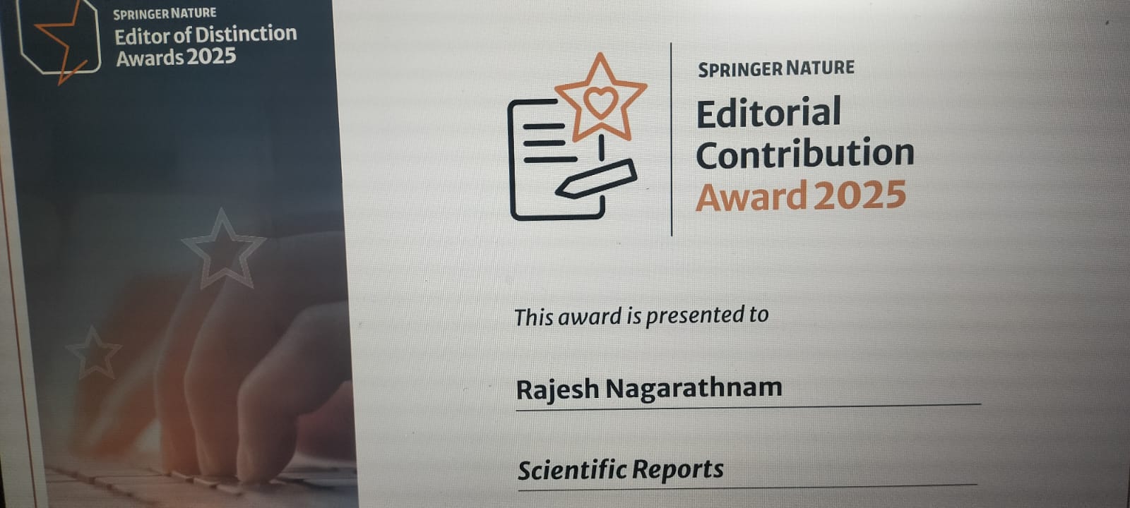 Springer Naature Editorial Contribution